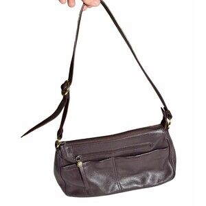 Etienne Aigner Burgundy Leather Purse Hand Shoulder Bag Classic Quiet Luxury